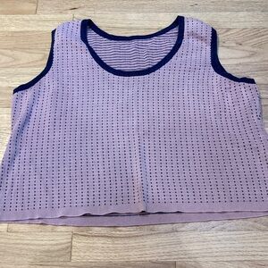 Purple Sleeveless Knit Top